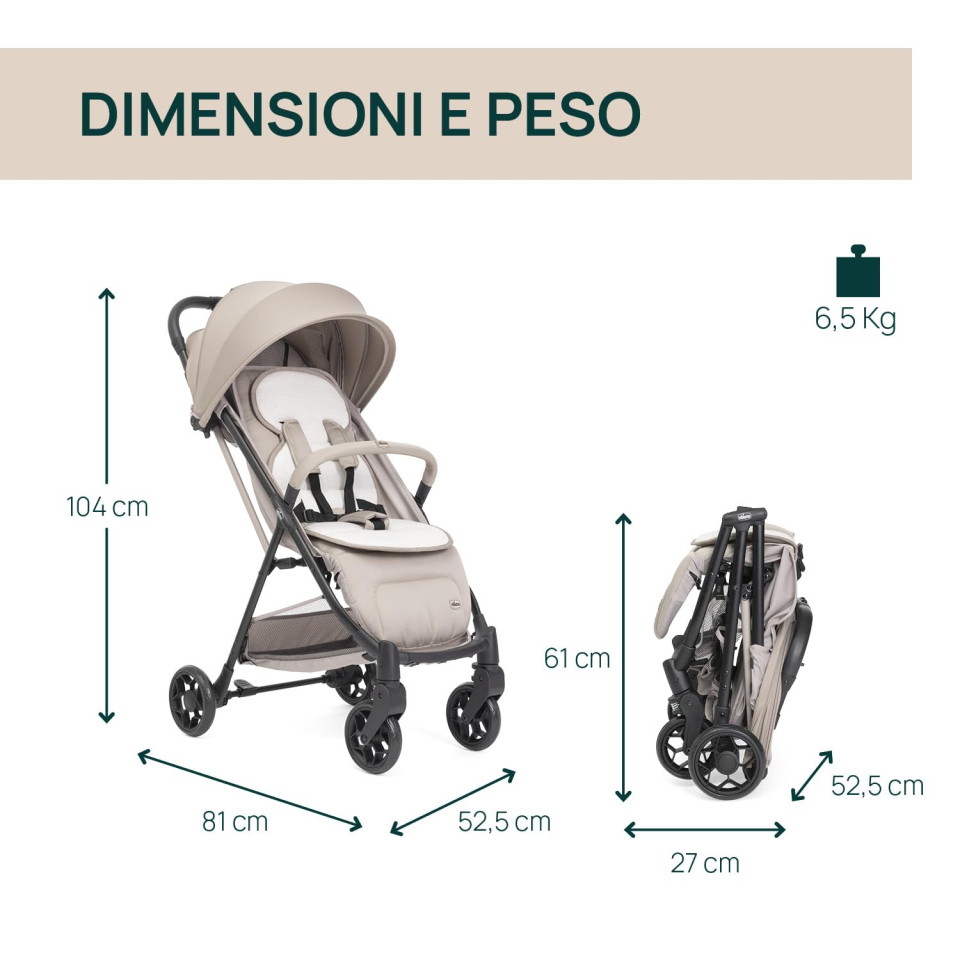 Chicco Taormina passeggino leggero fino a 22 kg