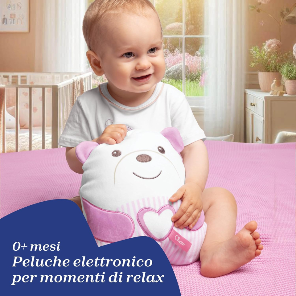 Chicco Tenero Orsetto, peluche neonato rosa