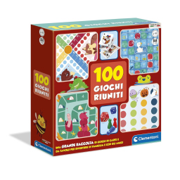 Clementoni 100 Giochi Riuniti – Raccolta Giochi da Tavolo e Carte dai 4 Anni