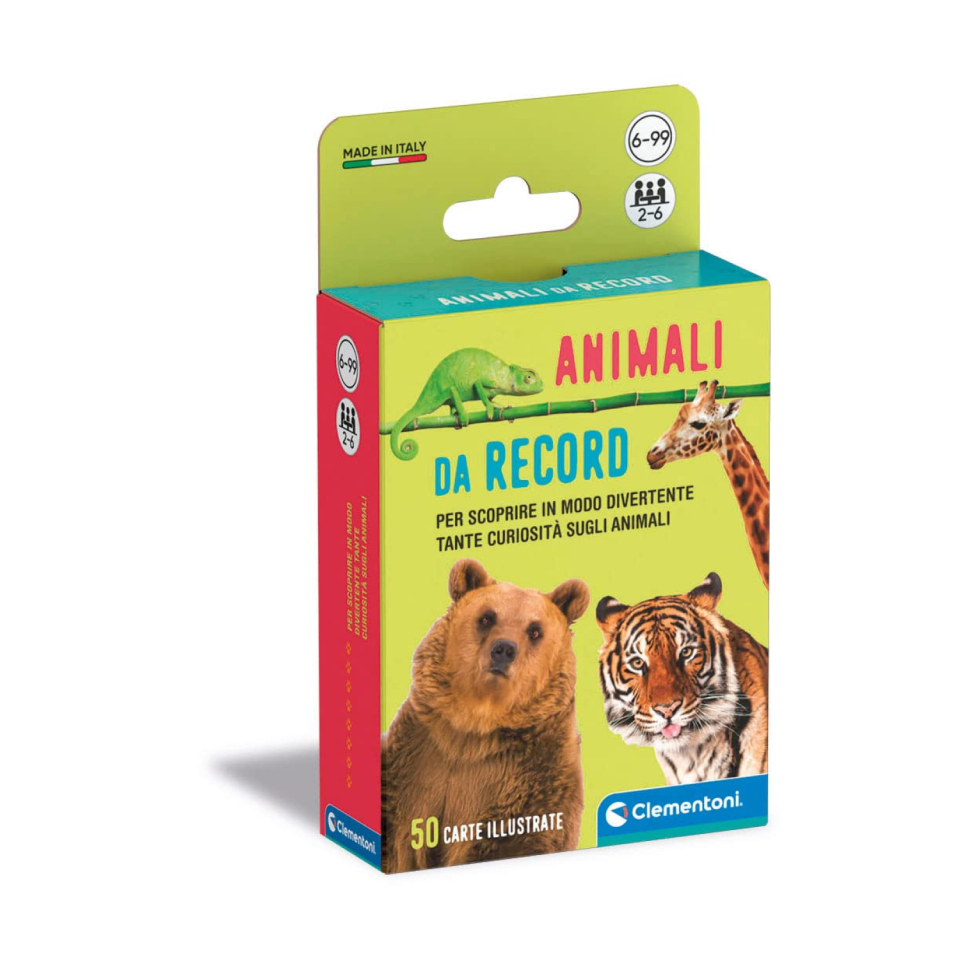 Clementoni Animali da Record – Gioco di Carte Educativo sugli Animali