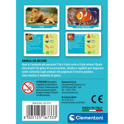Clementoni Animali da Record – Gioco di Carte Educativo sugli Animali