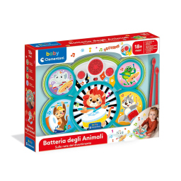 Clementoni Baby batteria musicale con animali e bacchette