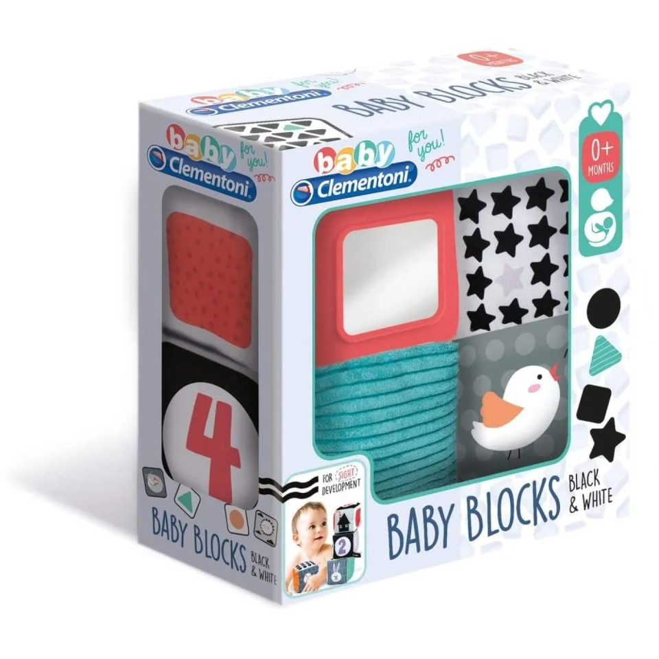 Clementoni Baby Blocks Black & White – Cubi Sensoriali Neonato