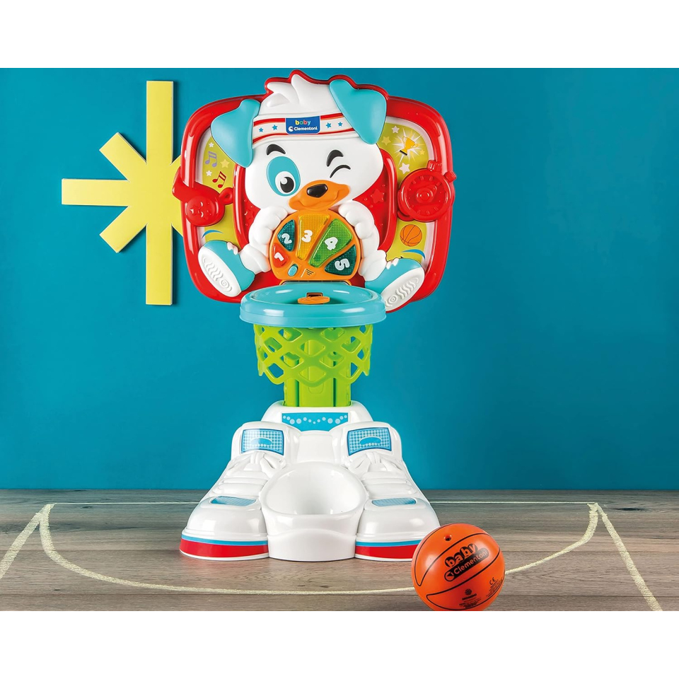 Clementoni Baby Canestro Basket 1-2-3 Parlante con Luci e Suoni