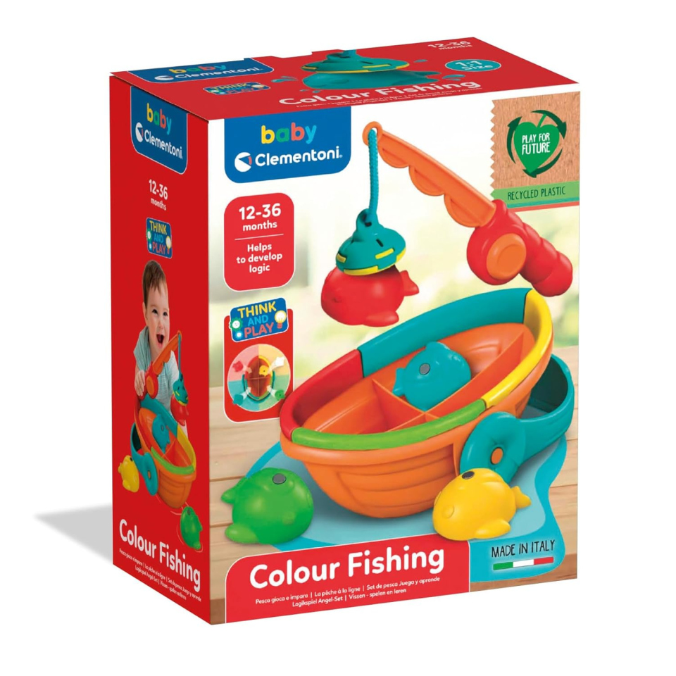 Clementoni Baby Colour Fishing – Gioco Pesca Magnetica 12-36 Mesi
