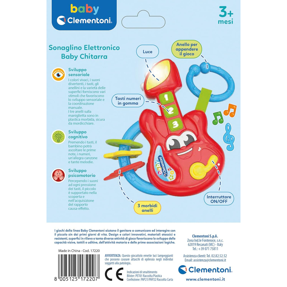 Clementoni Baby Gitar – Sonaglino Chitarra Elettronico per Neonati