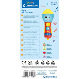 Clementoni Baby Microfono Educativo Luci e Suoni 10-36 Mesi