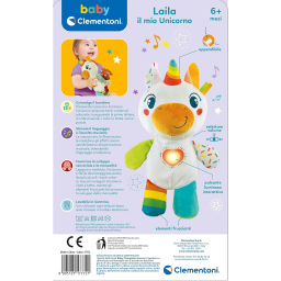 Clementoni Baby peluche unicorno interattivo Laila dai 6 mesi