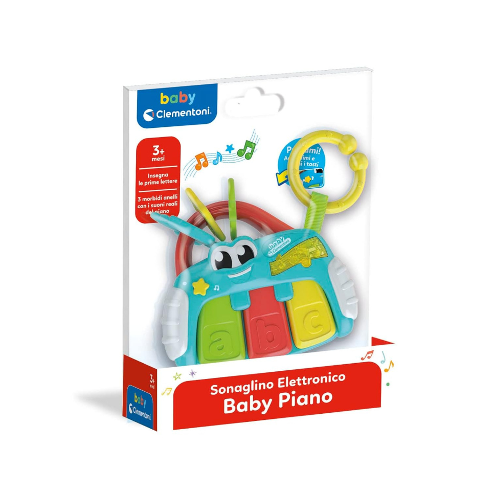 Clementoni Baby Piano Sonaglino Elettronico con Luci e Musica