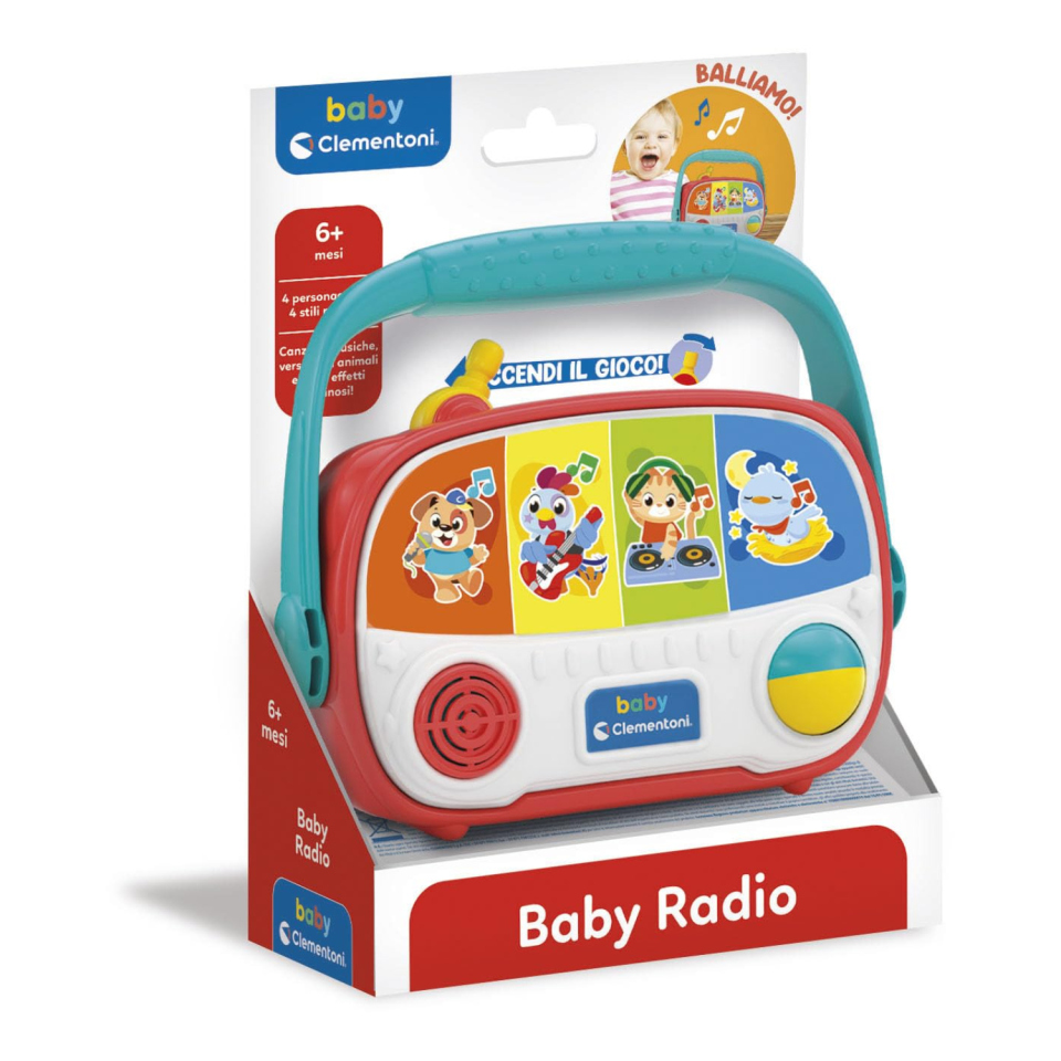 Clementoni Baby Radio – Radiolina Musicale Interattiva 6-36 Mesi