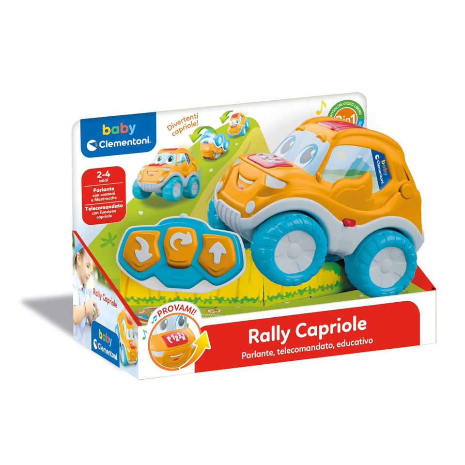 Clementoni Baby Rally Capriole – Auto Telecomandata per Bambini 2-4 Anni