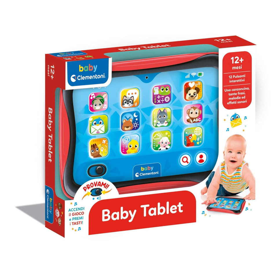 Clementoni Baby Tablet Interattivo Luci e Suoni 12-36 Mesi
