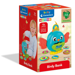 Clementoni Baby Montessori Birdy Bank – Salvadanaio Uccellino con Gettoni