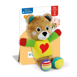 Clementoni Bob The Bear – Peluche Sensoriale per Neonati 0-36 Mesi