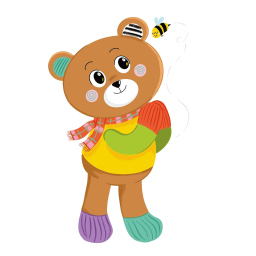 Clementoni Bob The Bear – Peluche Sensoriale per Neonati 0-36 Mesi