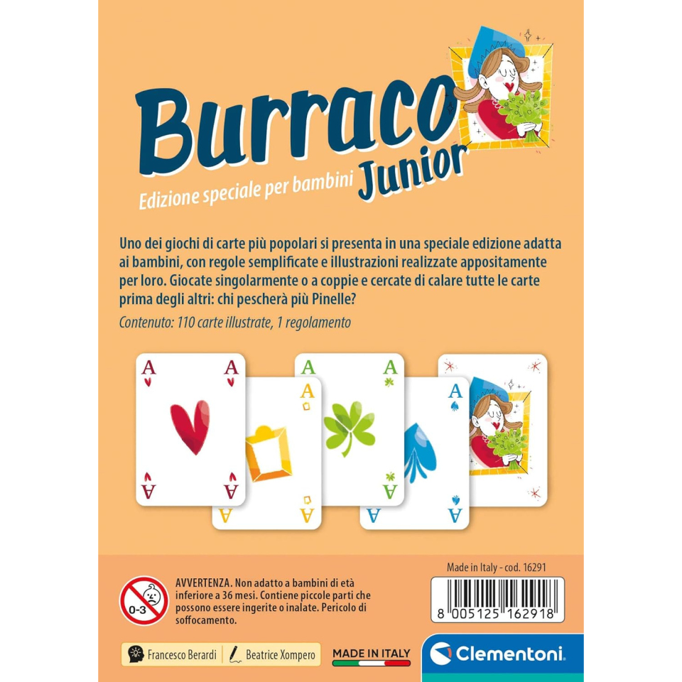 Clementoni Burraco Junior – Gioco di Carte per Bambini