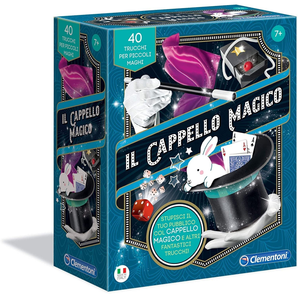 Clementoni Il Cappello Magico – Kit 40 Trucchi di Magia per Bambini