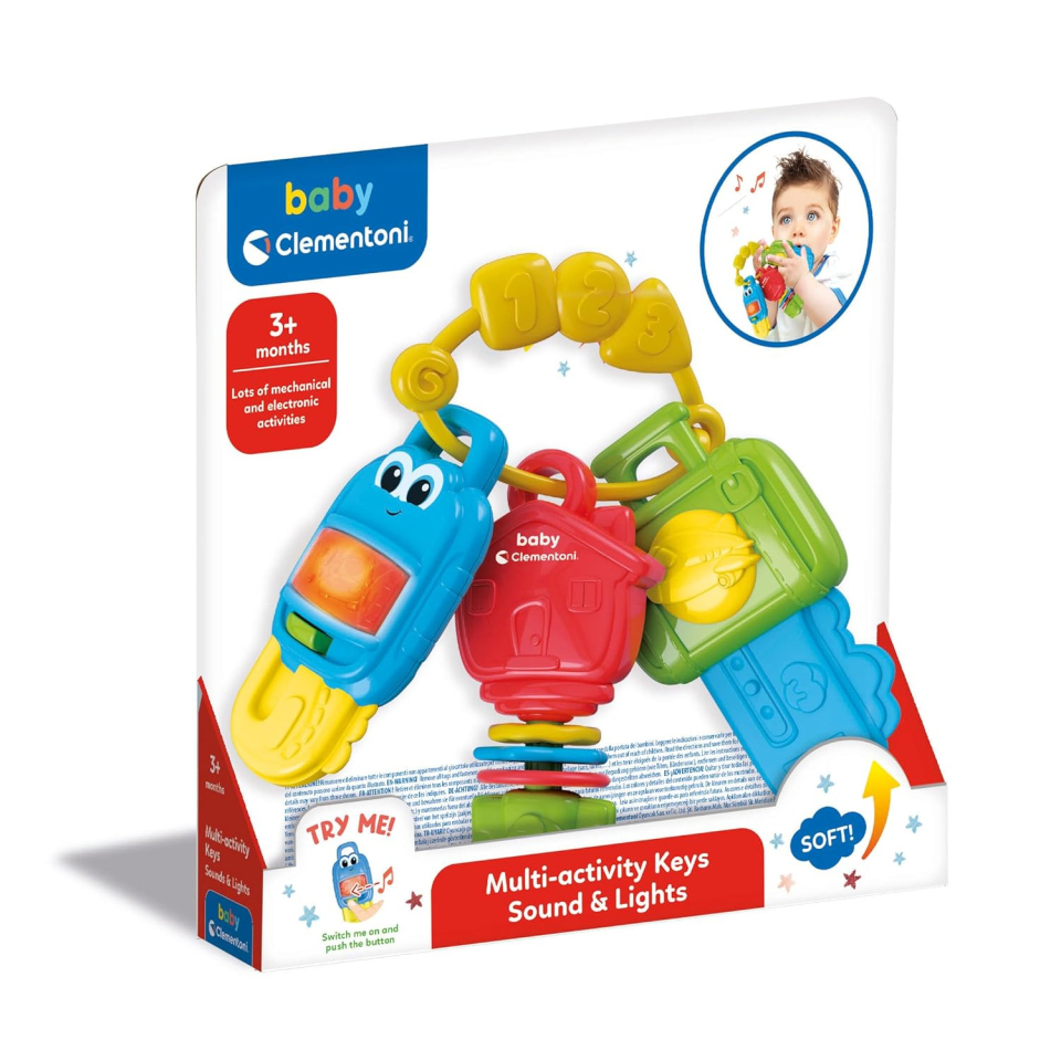 Clementoni Multi-Activity Keys – Chiavi Giocattolo Interattive 3-36 Mesi
