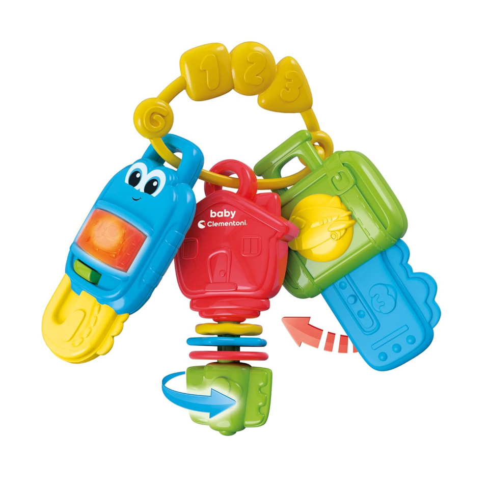 Clementoni Multi-Activity Keys – Chiavi Giocattolo Interattive 3-36 Mesi