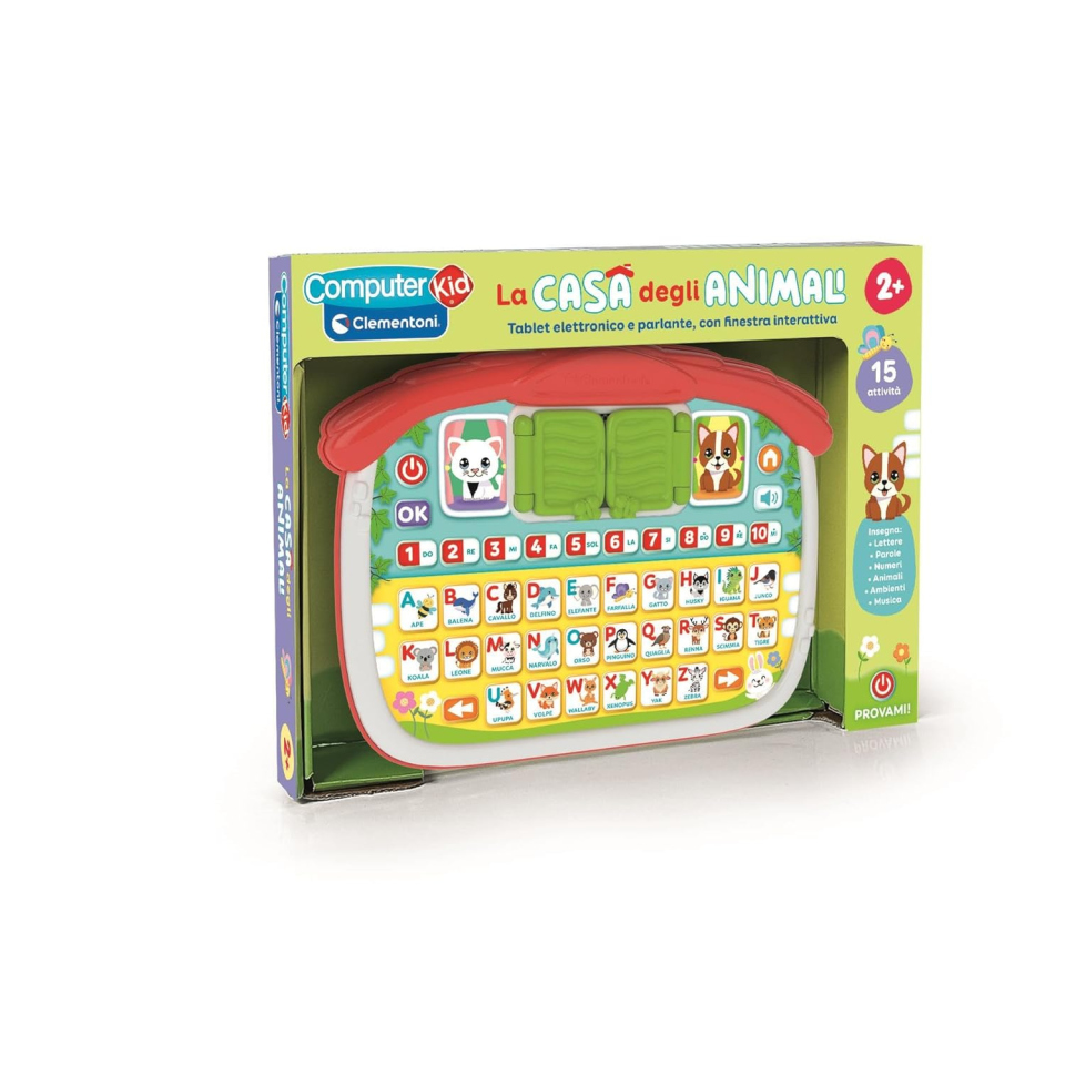 Clementoni Computer Kid La Casa degli Animali – Laptop Educativo 2-4 Anni