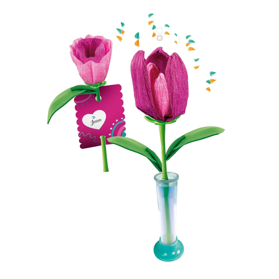 Clementoni Create Your Flowers – Kit Tulipani in Carta da 8 Anni