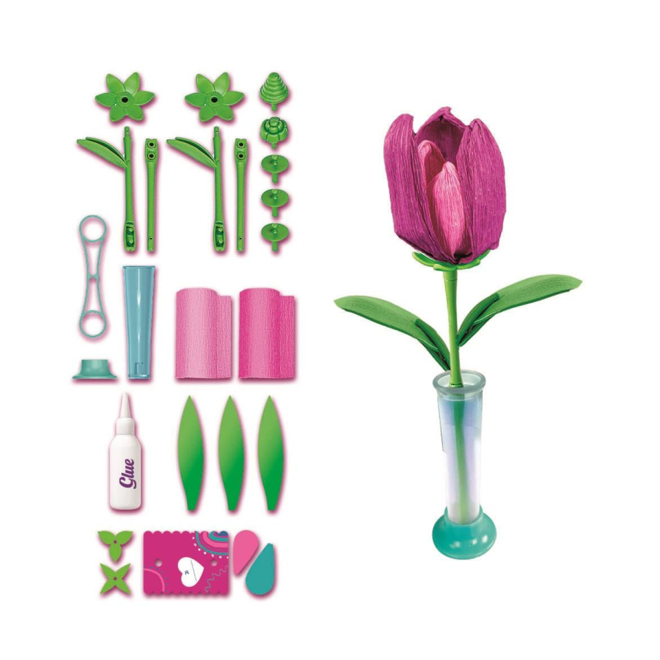 Clementoni Create Your Flowers – Kit Tulipani in Carta da 8 Anni