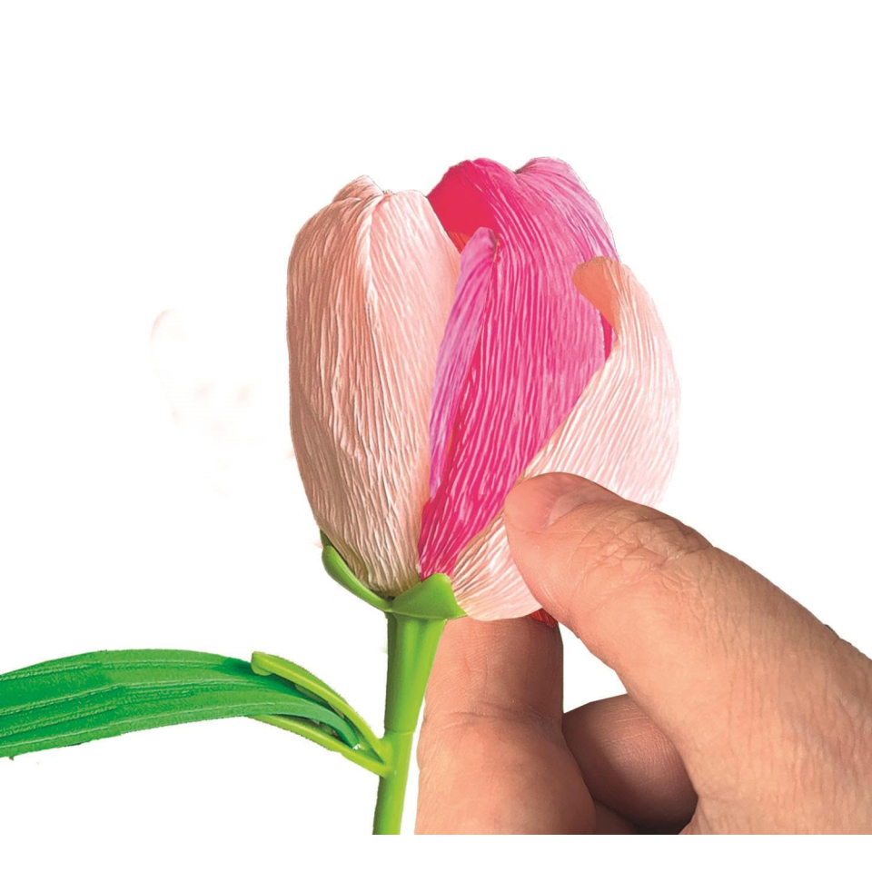 Clementoni Create Your Flowers – Kit Tulipani in Carta da 8 Anni