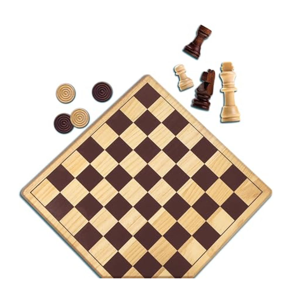 Clementoni Dama e Scacchi in Legno – Gioco da Tavolo per 2 Giocatori