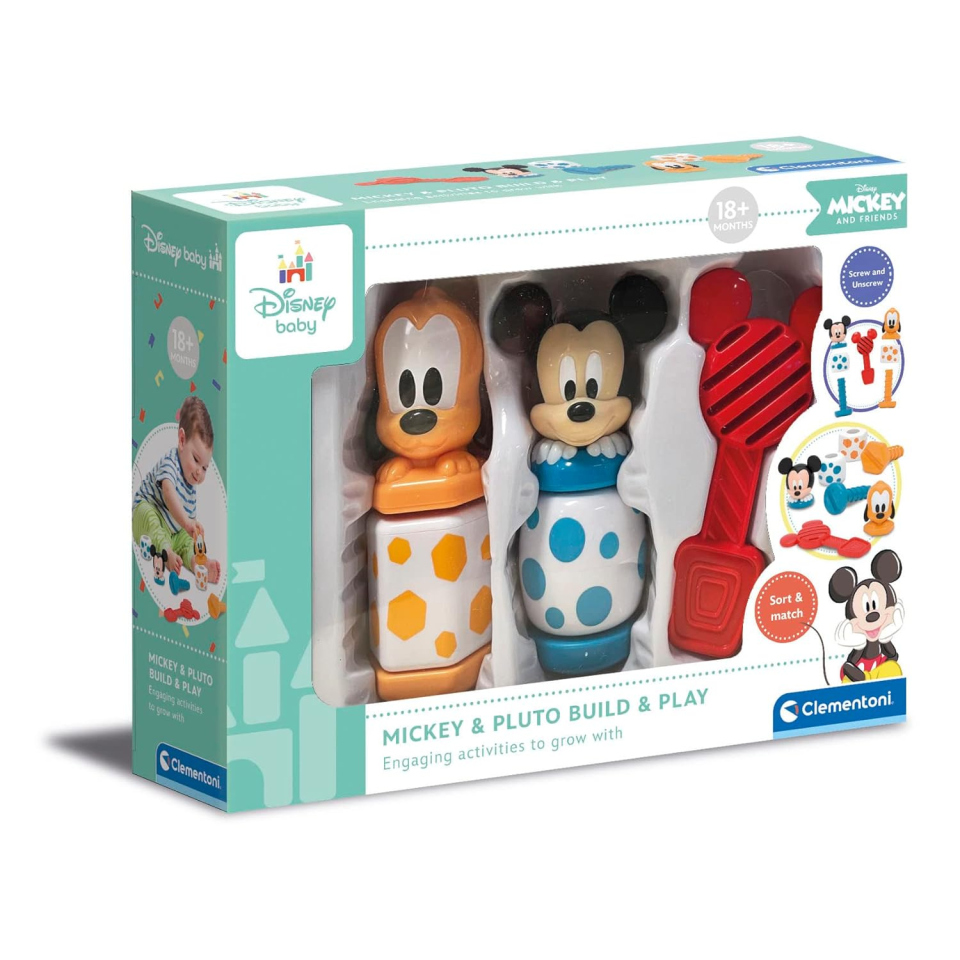 Clementoni Disney Baby Mickey – Kit Costruisci e Gioca a Incastri
