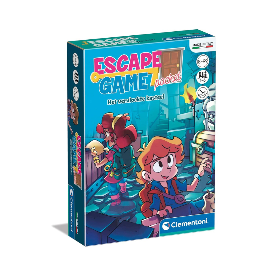 Clementoni Escape Game Castle – Gioco da Tavolo Enigmi e Indovinelli