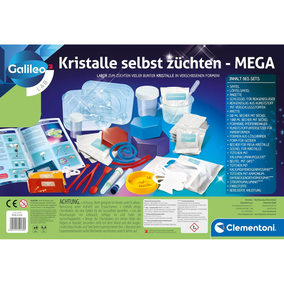 Clementoni Galileo – Kit Esperimenti Cristalli