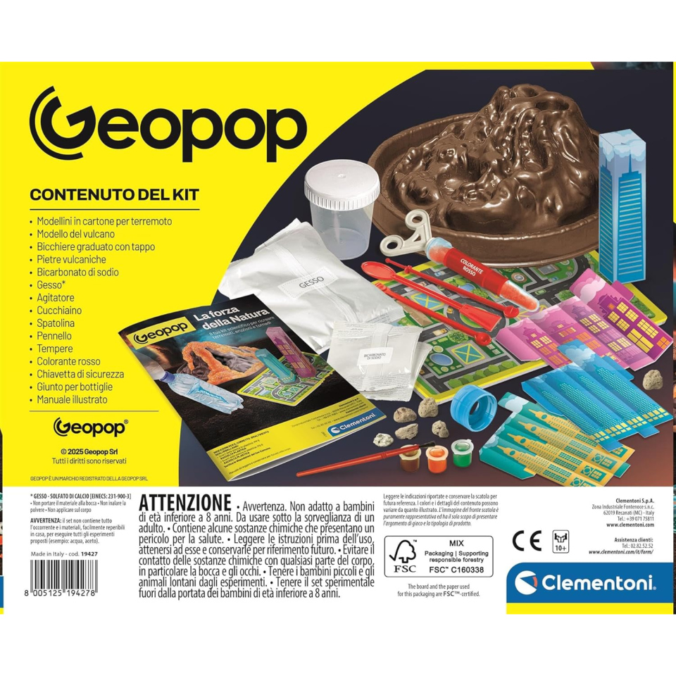 Clementoni x Geopop – La Forza della Natura, Kit Scientifico 10+