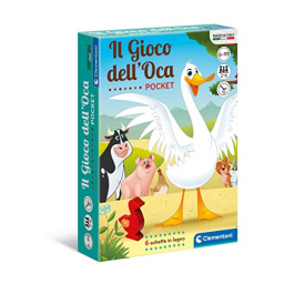 Clementoni Gioco dell'Oca Pocket – Carte da Tavolo per 2-6 Giocatori