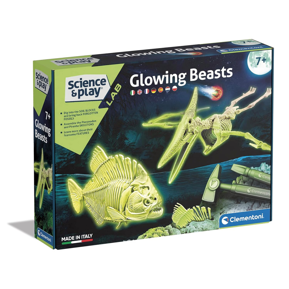 Clementoni Glowing Beasts – Kit Scavo Dinosauri Fosforescenti