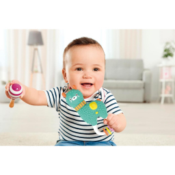 Clementoni Baby Happy Alpaca – Sonaglio Elettronico Neonati 3+ Mesi