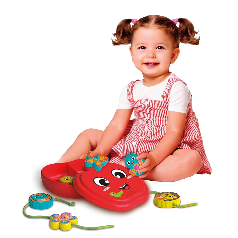 Clementoni Baby Happy Apple & Friends – Gioco a Infilare Montessori 18+ Mesi