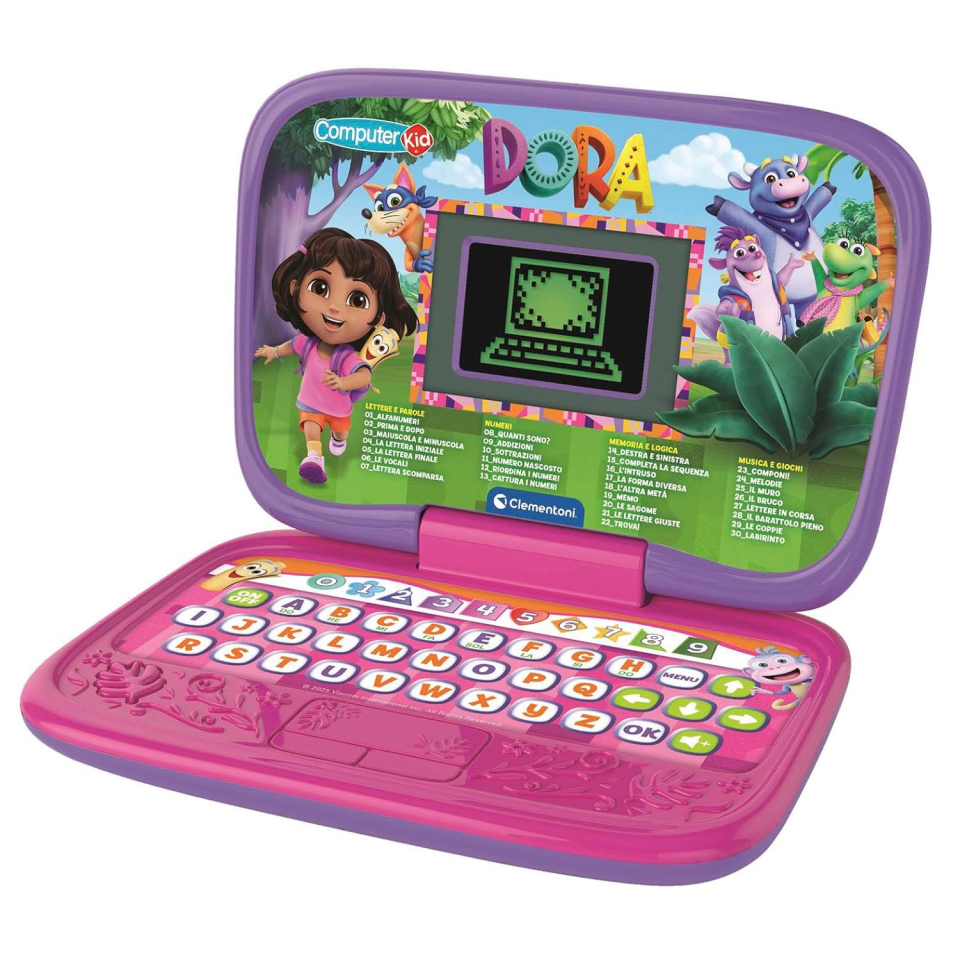 Clementoni Laptop Educativo Dora l'Esploratrice – 30 Attività