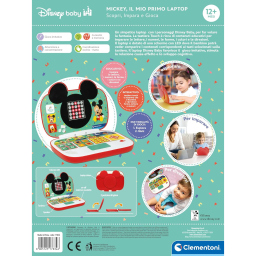 Clementoni Disney Baby - Primo Laptop Educativo Mickey Mouse