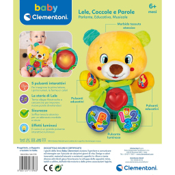 Clementoni Lele Coccole e Parole – Orsetto Peluche Parlante Interattivo