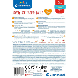 Clementoni Lovely Bunny - Sonaglino Morbido per Neonati