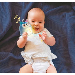 Clementoni Baby Lupetto Luce Notturna con Melodie e Suoni Bianchi