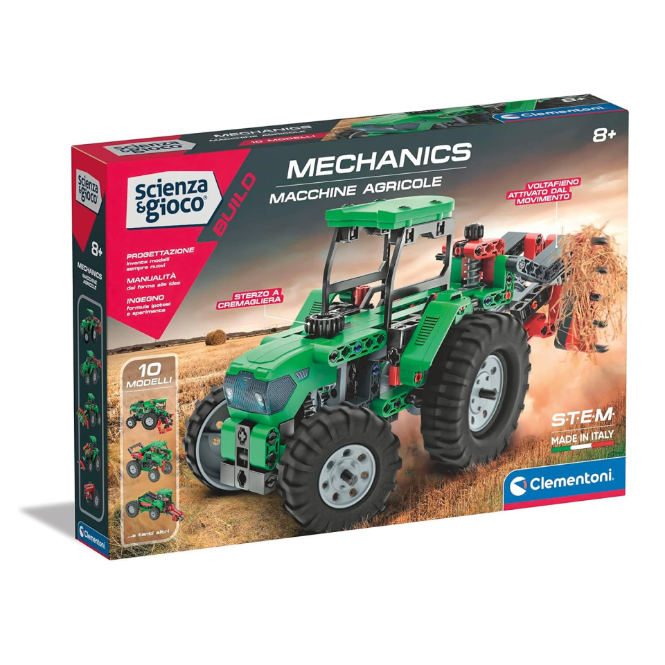 Clementoni Scienza e Gioco Build – Macchine Agricole 10 in 1