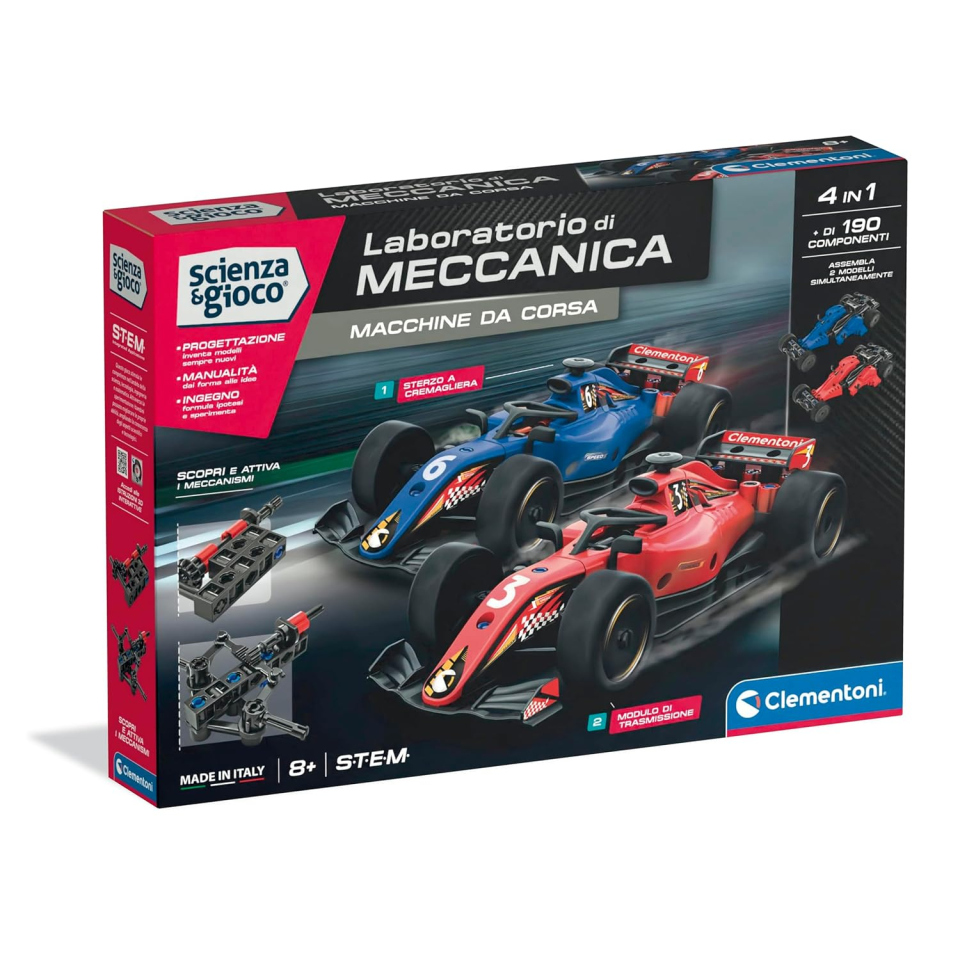 Clementoni Laboratorio di Meccanica – Macchine da Corsa 2 in 1