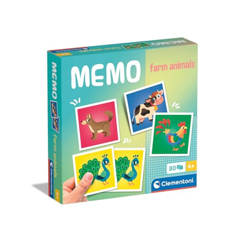 Clementoni Memo Farm Animals – Memory Animali della Fattoria