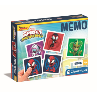 Clementoni Memo Pocket Marvel Spidey – Gioco di Memoria 48 Tessere