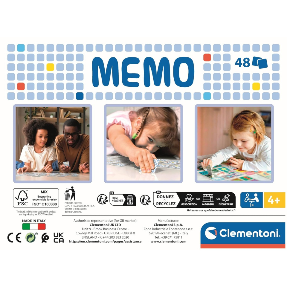 Clementoni Memo Pocket Marvel Spidey – Gioco di Memoria 48 Tessere