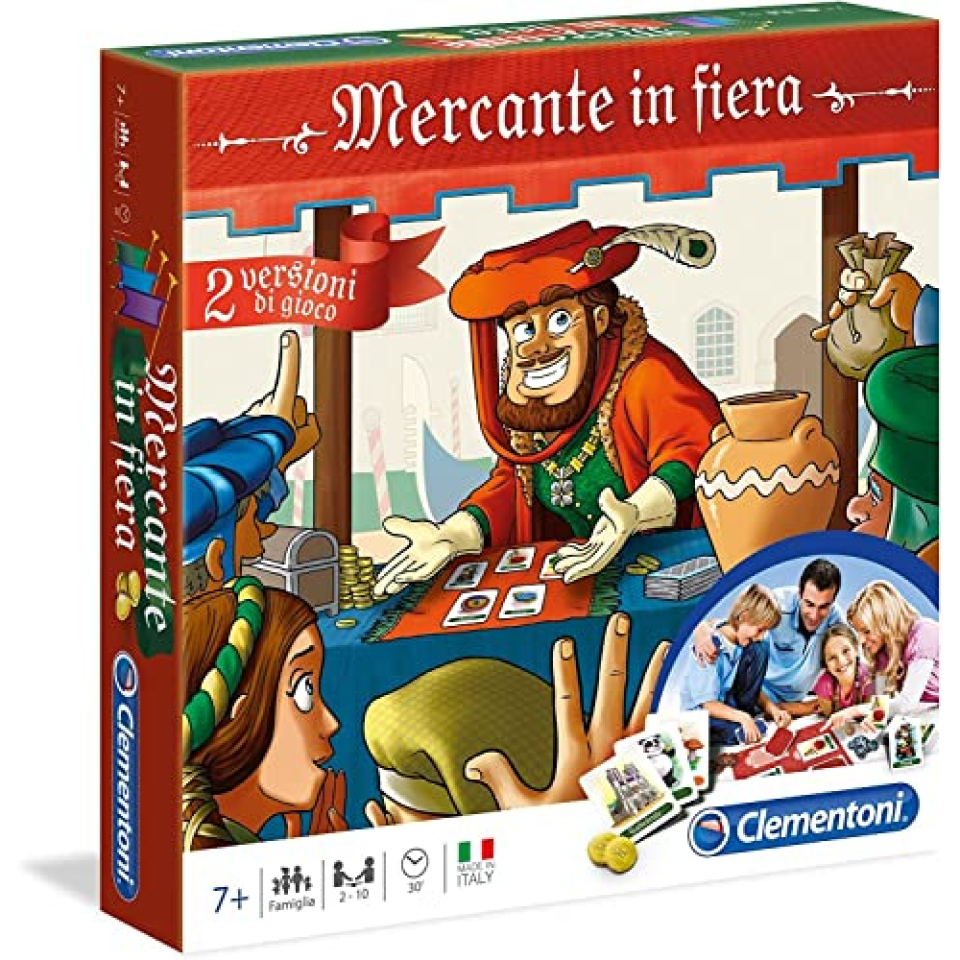 Clementoni Mercante in Fiera – Gioco da Tavolo con Tabellone e Monete