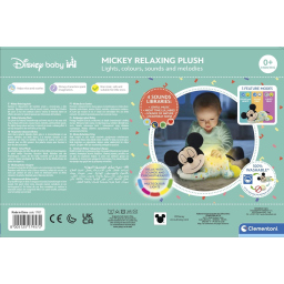 Clementoni Disney Baby Mickey - Peluche Rilassante con Luci e Suoni
