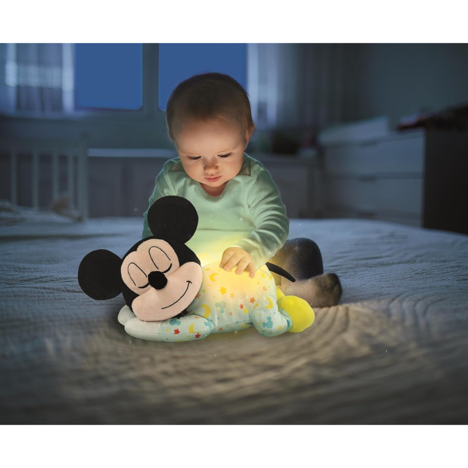 Clementoni Disney Baby Mickey - Peluche Rilassante con Luci e Suoni