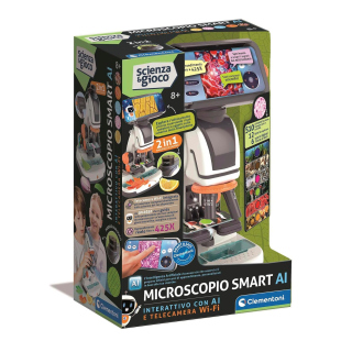 Clementoni Microscopio Smart AI con Telecamera Wi-Fi – Scienza e Gioco 8+